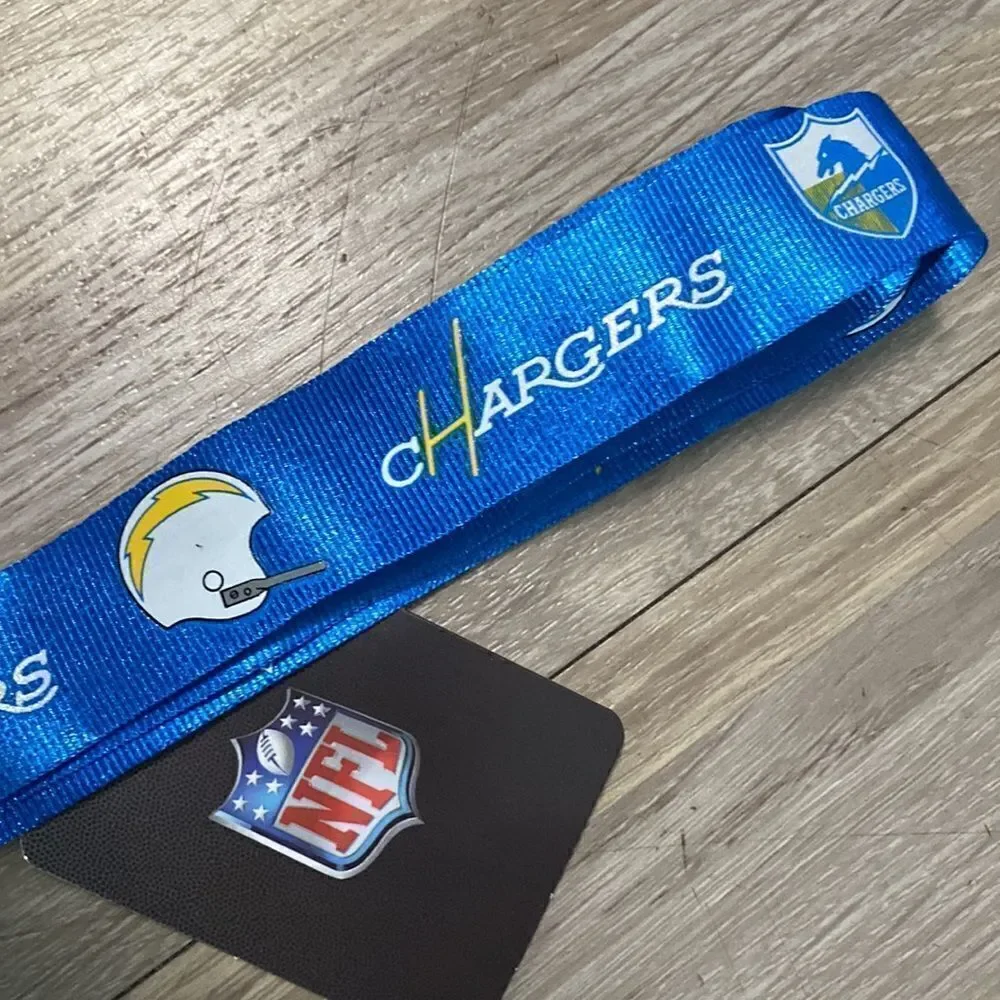 NFL Los Angeles Chargers THROWBACK RETRO Deluxe Lanyard Breakaway Football chain
